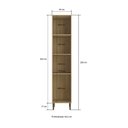 Ver imagem 2 de Armário Paneleiro 2 Portas 220x40 cm Capadócia Amadeirado 100% MDF Casamia