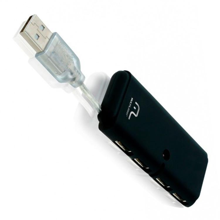 HUB 4 PORTAS SLIM USB 2.0 AC064 PRETO MULTILASER - 3