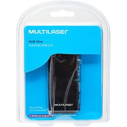 HUB 4 PORTAS SLIM USB 2.0 AC064 PRETO MULTILASER - 2