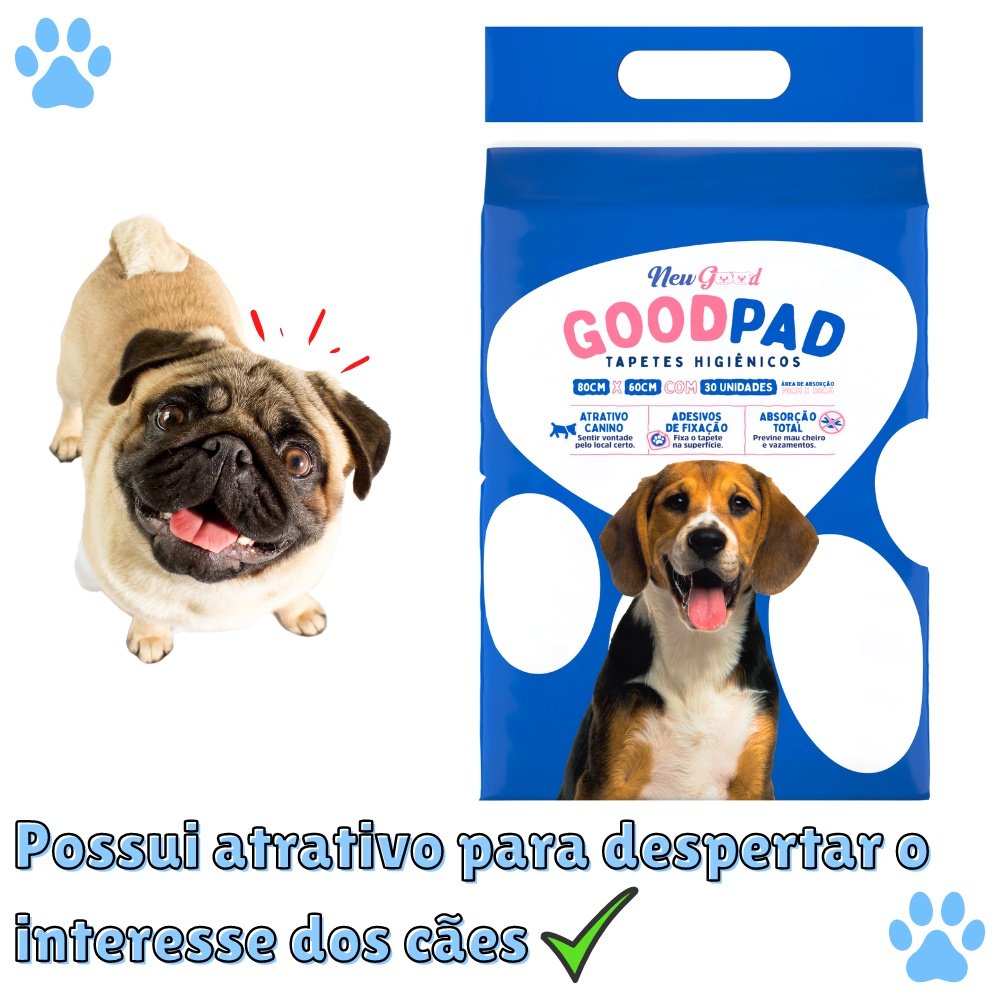 Combo 10pct Tapete Higienico Good Pad Cães 80x60cm 300 Uni - 5