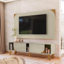 Ver imagem 4 de Painel TV Rack Bancada Suzy M20 65" 182cm MDP Correr Cumaru e Opala D'Rossi