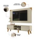 Ver imagem 2 de Painel TV Rack Bancada Suzy M20 65" 182cm MDP Correr Cumaru e Opala D'Rossi