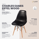 Ver imagem 3 de Kit 3 Cadeiras para Cozinha Sala de Jantar Quarto Charles Eames eiffel 130ppp Preto