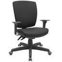 Ver imagem 3 de Kit 02 Cadeiras de Escritório Diretor Office Giratória Preto Alta Flexi P03 Poliéster Preto - Lyam L