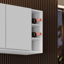 Ver imagem 6 de Armário Aéreo Nevada com Nicho 180cm 4 Portas Branco - Lumil Lumil Móveis