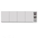 Ver imagem 7 de Armário Aéreo Nevada com Nicho 180cm 4 Portas Branco - Lumil Lumil Móveis
