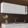 Armário Aéreo Nevada com Nicho 180cm 4 Portas Branco - Lumil Lumil Móveis - 1