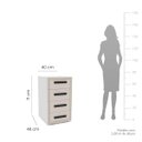Ver imagem 3 de Gaveteiro Valência para Escritório 4 Gavetas 40x71cm Creme/Branco 250692