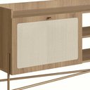 Ver imagem 6 de Rack Sala Retrô para Tv 65 Polegadas Tela Sintética 2 Portas Cor:hanover com Dourado