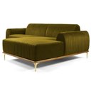 Ver imagem 1 de Sofá 265cm 4 Lugares Chaise Direito Pés Gold B-260 Mostarda