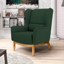 Ver imagem 6 de 2 Poltronas Base Manu Madeira C-117 Linho Verde Domi
