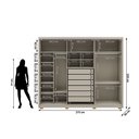 Ver imagem 2 de Guarda Roupa Roupeiro Casal Dubai Majestic 6 Portas 6 Gavetas Fendi Vila Rica
