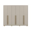 Ver imagem 4 de Guarda Roupa Roupeiro Casal Dubai Majestic 6 Portas 6 Gavetas Fendi Vila Rica