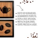 Ver imagem 2 de Kit 4 Quadros Cantinho do Café Mdf 3d Relevo 15cm Decoração para Cozinha