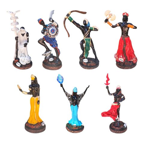 Orixás 7 Linhas da Umbanda Imagem em Resina 15 Cm