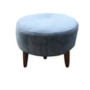 Ver imagem 3 de Kit Poltrona Lille e Puff Suede Azul Céu - Dominic Decor