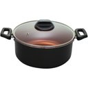 Ver imagem 1 de Panela Caçarola Antiaderente Pro-flon Topázio Preto 22cm - Brinox
