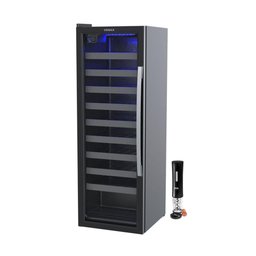 Adega Piubella 200 50 Garrafas 200L Porta Invertida 127V Venax com Abridor Elétrico Preto EOS - 1