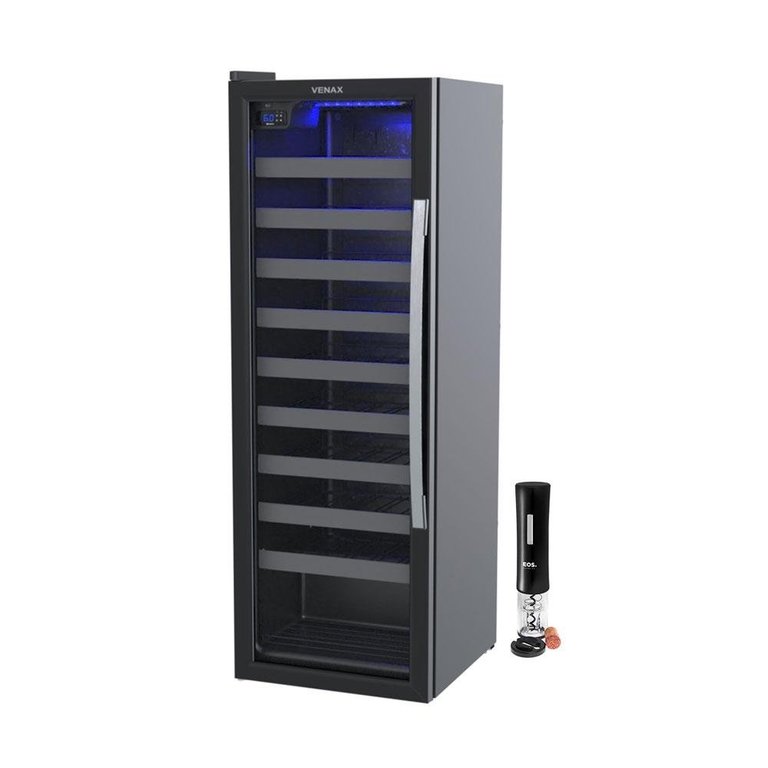 Adega Piubella 200 50 Garrafas 200L Porta Invertida 127V Venax com Abridor Elétrico Preto EOS Adega Piubella 200 50 Garrafas 200L Porta Invertida 127V Venax com Abridor Elétrico Preto EOS
