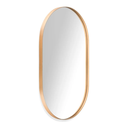 Ver imagem 2 de Espelho Oval Dourado Decorativo Corpo Inteiro com Moldura Metal 90x50 Luxo