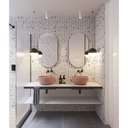 Ver imagem 1 de Espelho Oval Dourado Decorativo Corpo Inteiro com Moldura Metal 90x50 Luxo