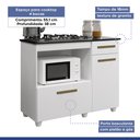 Ver imagem 4 de Balcão para Cooktop 4 Bocas Violeta Kaiki Móveis:branco