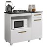 Balcão para Cooktop 4 Bocas Violeta Kaiki Móveis:branco - 2