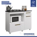 Ver imagem 6 de Balcão para Cooktop 4 Bocas Violeta Kaiki Móveis:branco