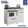 Balcão para Cooktop 4 Bocas Violeta Kaiki Móveis:branco - 6