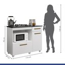 Ver imagem 3 de Balcão para Cooktop 4 Bocas Violeta Kaiki Móveis:branco
