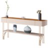 Aparador Decorativo Industrial Sala de Estar Jantar La Vie B01 Off White Cinamomo - Lyam Decor - 1