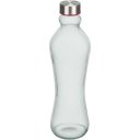 Ver imagem 1 de Garrafa de Vidro 950ml Transparente 31x9x9cm Água Suco Geladeira Bebidas Tampa