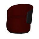 Ver imagem 4 de Kit 2 Poltronas Organica Beatriz Suede Bordo C/ Composê Corano Preto - Lm Decor