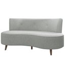 Ver imagem 1 de Sofá 2 Lugares para Sala Living 135cm Pés Palito Korah K04 Linho Cinza - Mpozenato