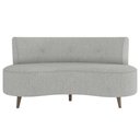 Ver mais imagens de Sofá 2 Lugares para Sala Living 135cm Pés Palito Korah K04 Linho Cinza - Mpozenato