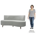 Ver imagem 5 de Sofá 2 Lugares para Sala Living 135cm Pés Palito Korah K04 Linho Cinza - Mpozenato