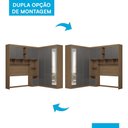 Ver imagem 6 de Quarto Modulado Casal Lugano Jatobá/grafite com Espelho - Santos Andirá