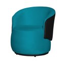 Ver imagem 1 de Poltrona Beatriz Orgânica 73cm Compose Corino Marrom/ Suede:azul Turquesa
