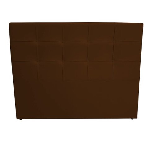 Cabeceira De Cama Box Luiza Casal 140cm X 106cm Suede Marrom Ms Decor
