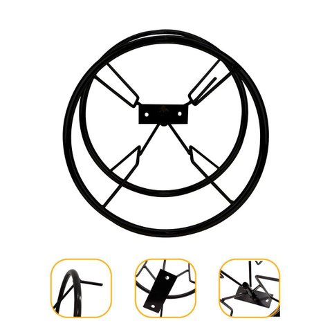 Enrolador Suporte Giratorio para Mangueira de Jardim até 50 Metros em Aço Ideal Jardim Muro Parede