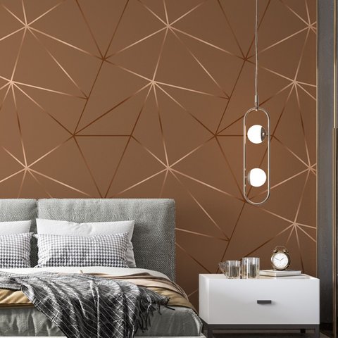 Kit 6 Rolos Papel de Parede Adesivo Zara Tons de Marrom - 3,0m