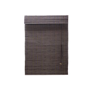 Persiana Bambu Romana Marrom 120 (L) X 220 (A) cm Cortina Madeira Roman Shade C/ Bandô 1,20 x 2,20