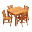 Ver imagem 2 de Conjunto Mesa 80x80cm com 4 Cadeiras Madri Madeira Maciça