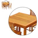 Ver mais imagens de Conjunto Mesa 80x80cm com 4 Cadeiras Madri Madeira Maciça