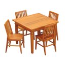 Ver imagem 2 de Conjunto Mesa 80x80cm 4 Cadeiras Madri Madeira Maciça