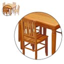 Ver imagem 7 de Conjunto Mesa 80x80cm com 4 Cadeiras Madri Madeira Maciça