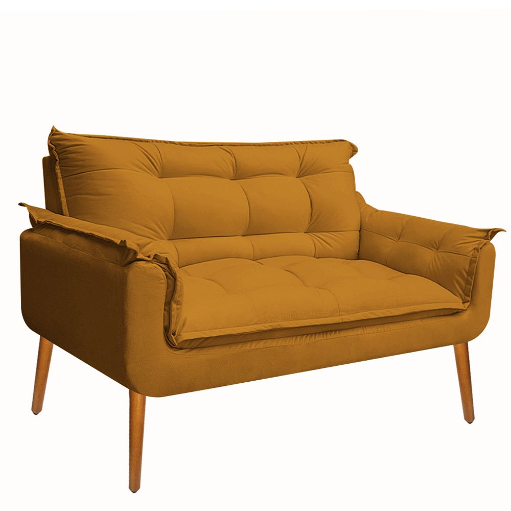 Namoradeira Opala Decorativa Suede Mostarda - B2ymagazine - 2