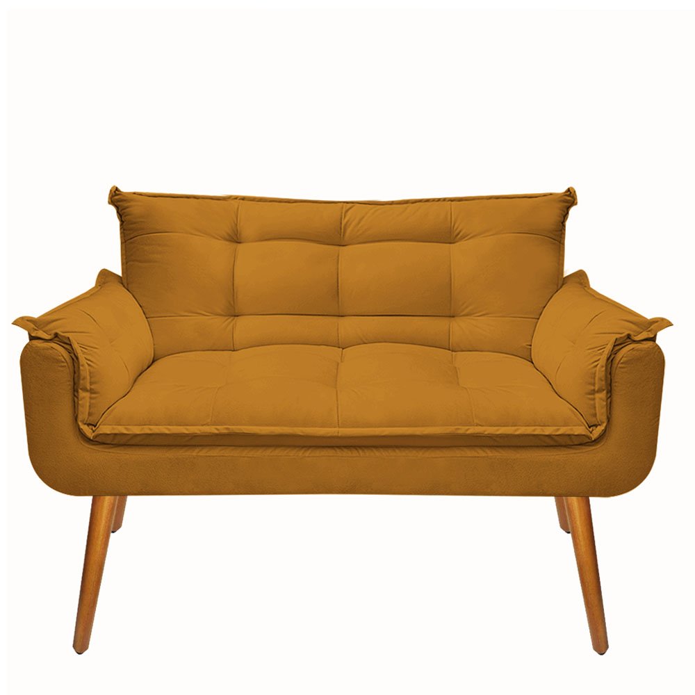 Namoradeira Opala Decorativa Suede Mostarda - B2ymagazine - 1