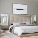 Ver imagem 2 de Cabeceira Roma 90 Cm Cama Box Solteiro Corino Bege