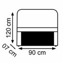 Ver imagem 3 de Cabeceira Roma 90 Cm Cama Box Solteiro Corino Bege